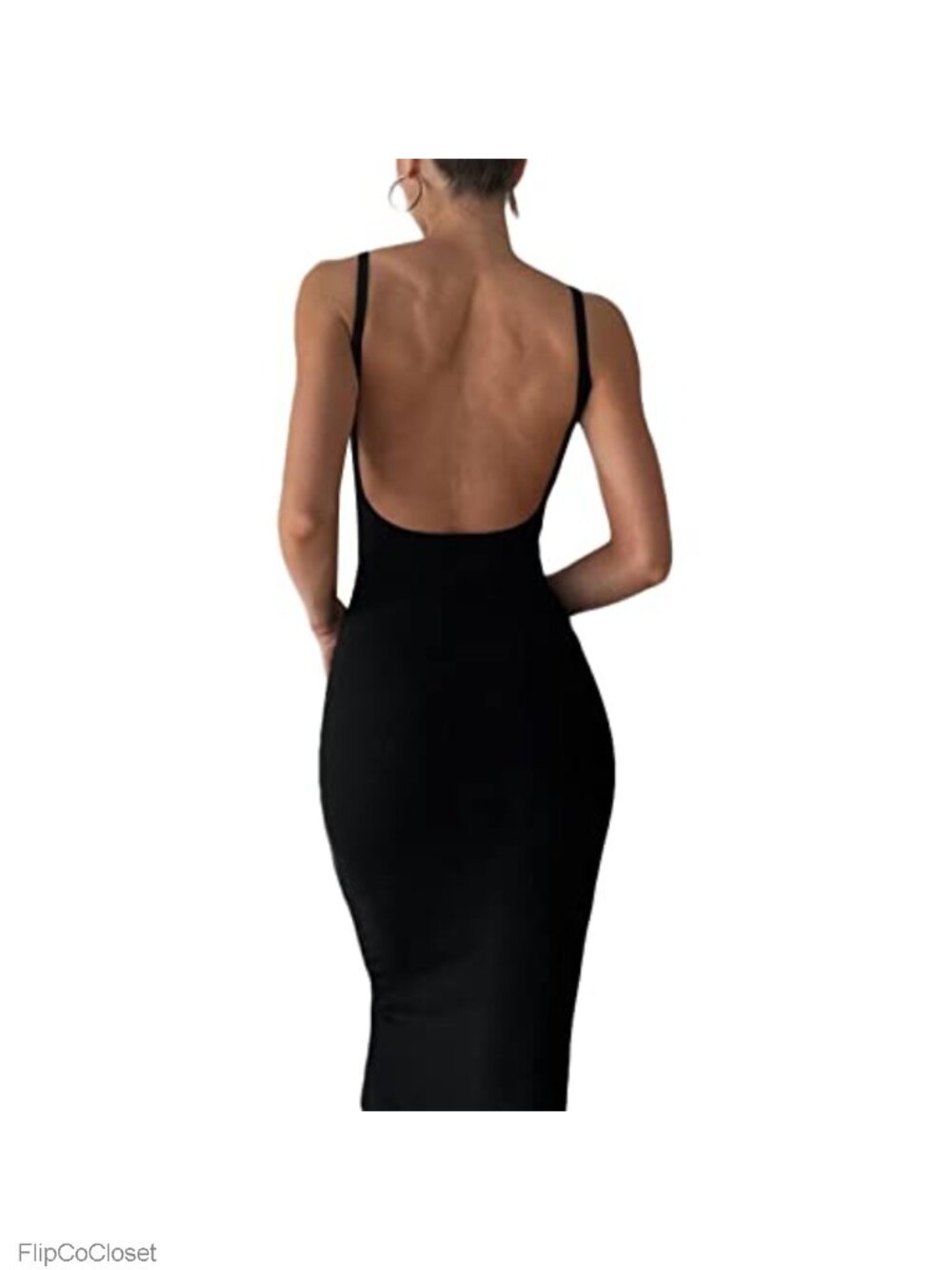 Sexy Backless Knitted Bodycon Maxi Dress Y2K Halter Neck Sleeveless